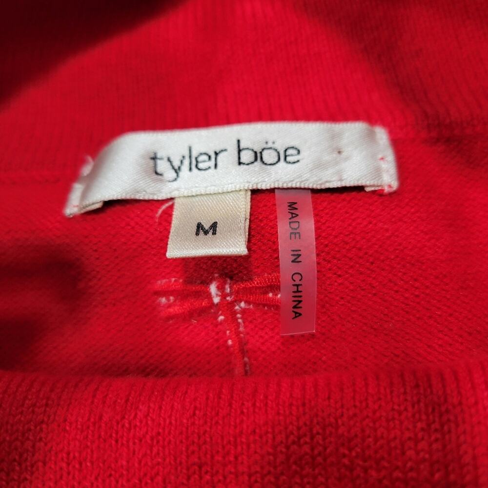 Tyler Boe Kim Cotton Cashmere Cowl Neck Tunic Dress In Crimson Size Medium - Picture 10 of 12